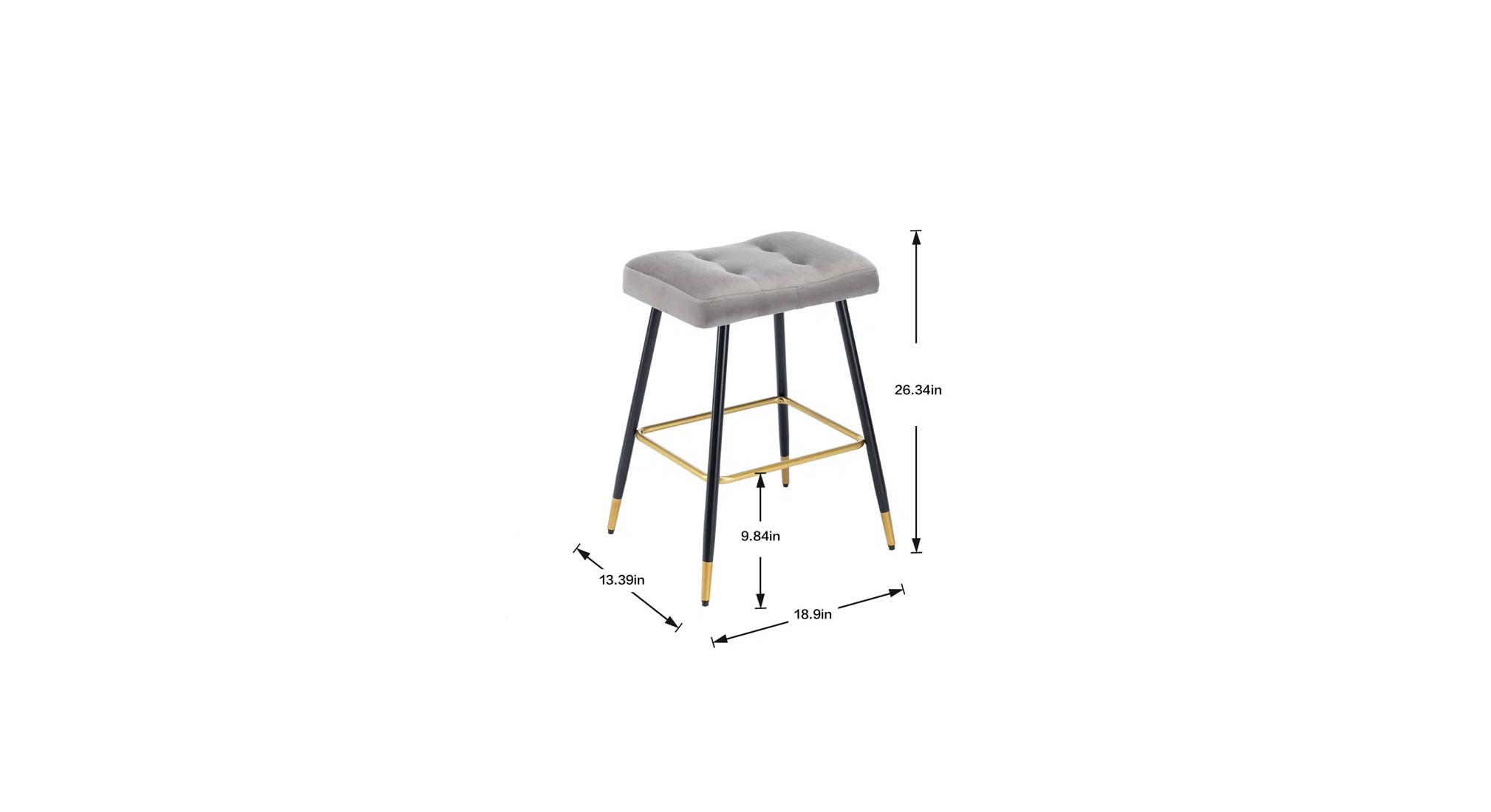 Julio Counter Stool - Grey