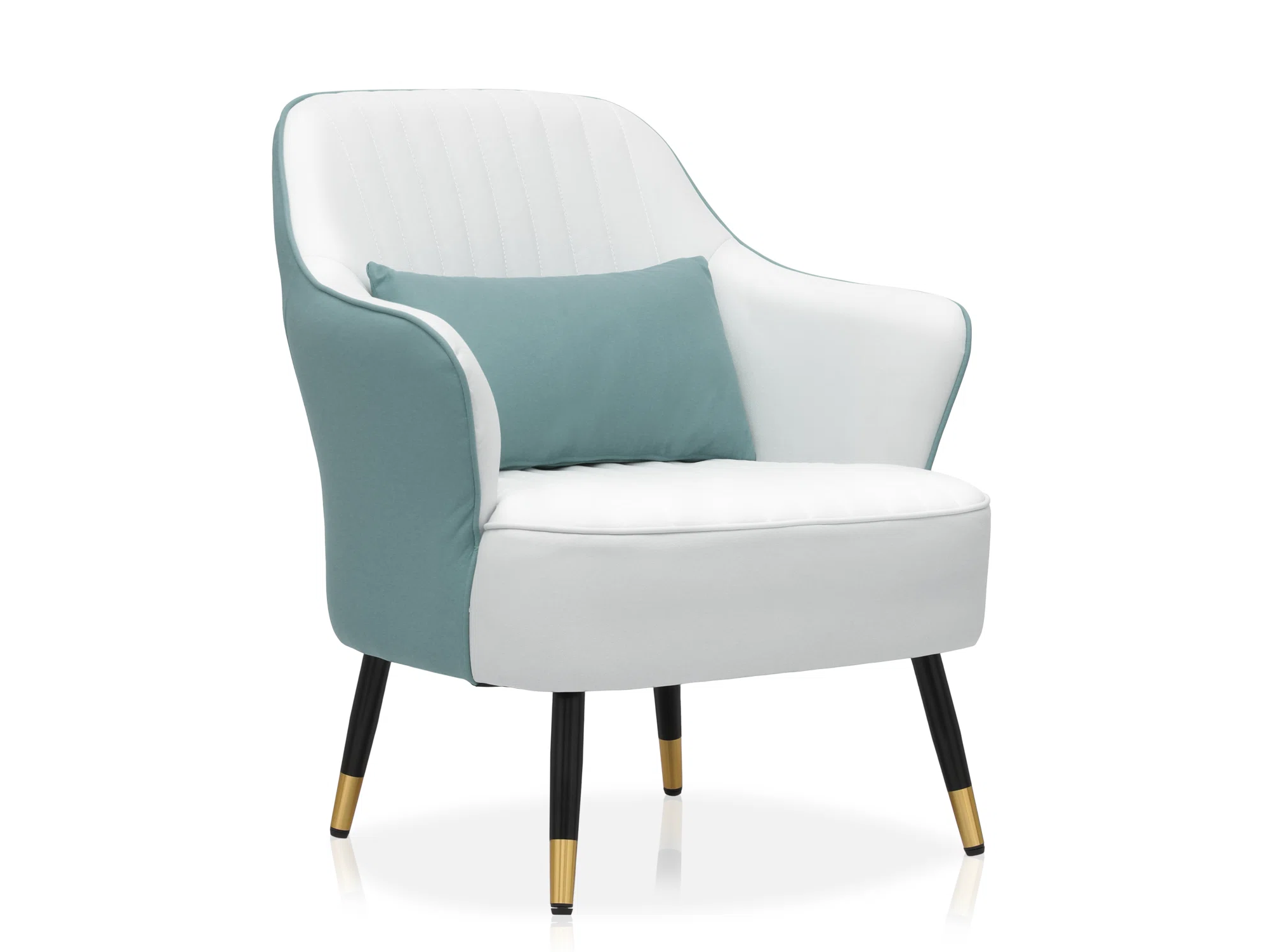 Havya Faux Leather Arm Chair Sage | Faux Leather Armchair Sage Green