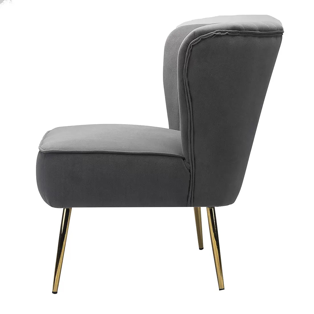 Luna Tufted Accent Chair – Grey