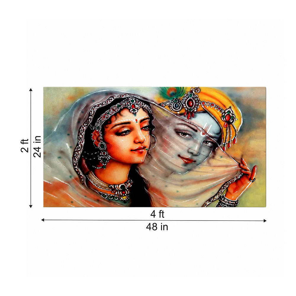 Radha Krishna & Mirabai Eternal Love Canvas Wall Painting