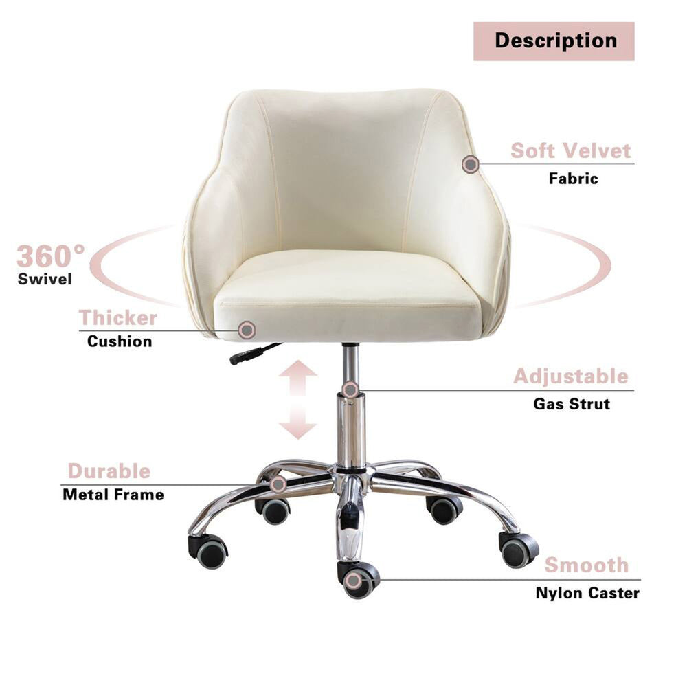 Leisel Task Chair Beige | Adjustable Office Chair Beige