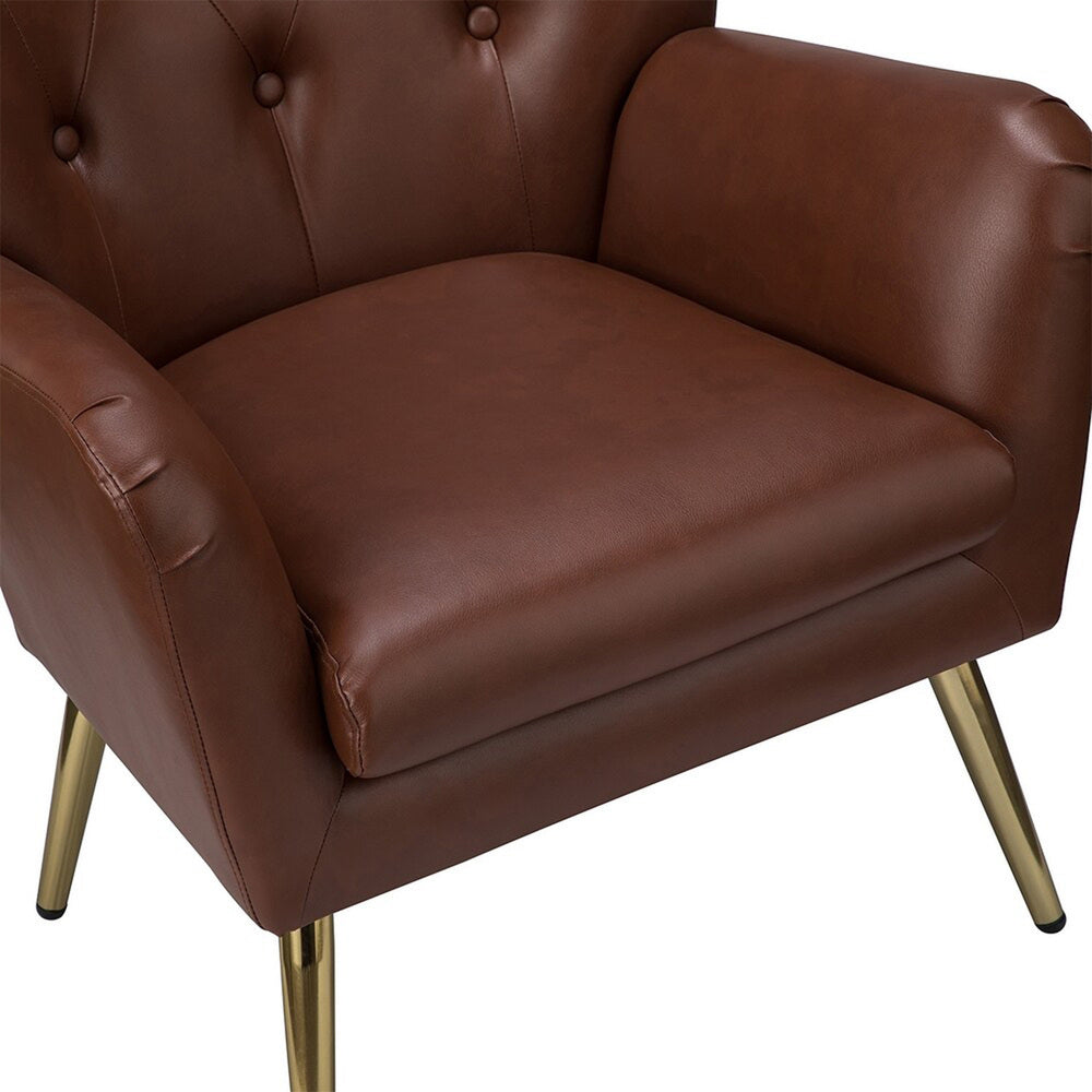 Hedley Accent Chair Brown | Classic Armchair Brown