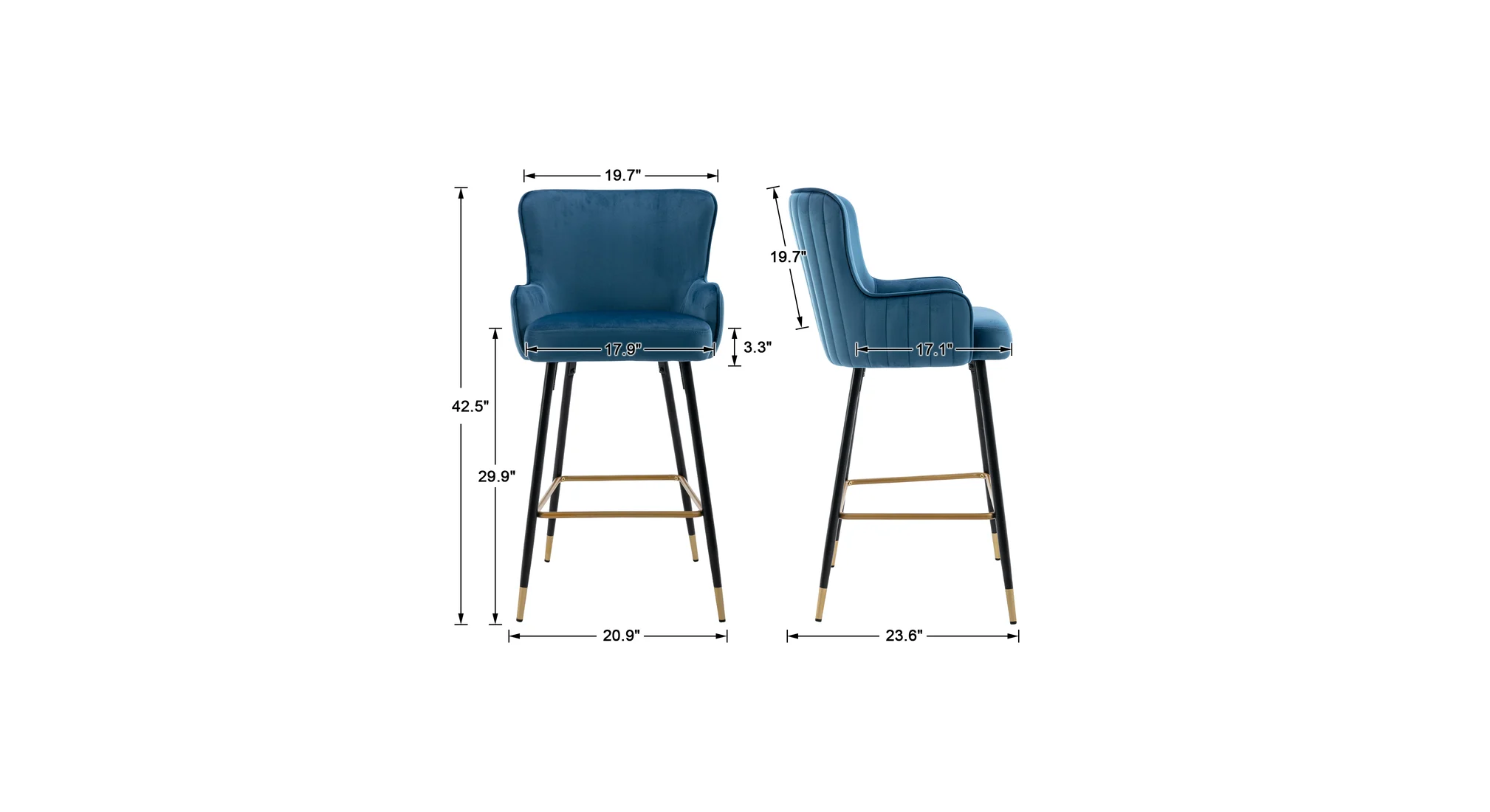 Nolen Bar Stool - Blue