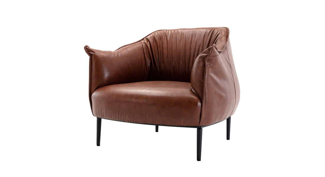 Almeda Accent Chair Tan | Modern Lounge Chair Tan Brown