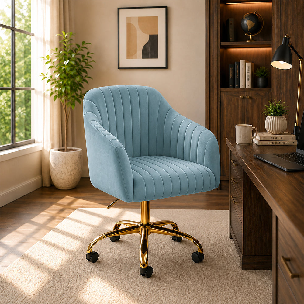 Louise Office Chair| Sky Blue