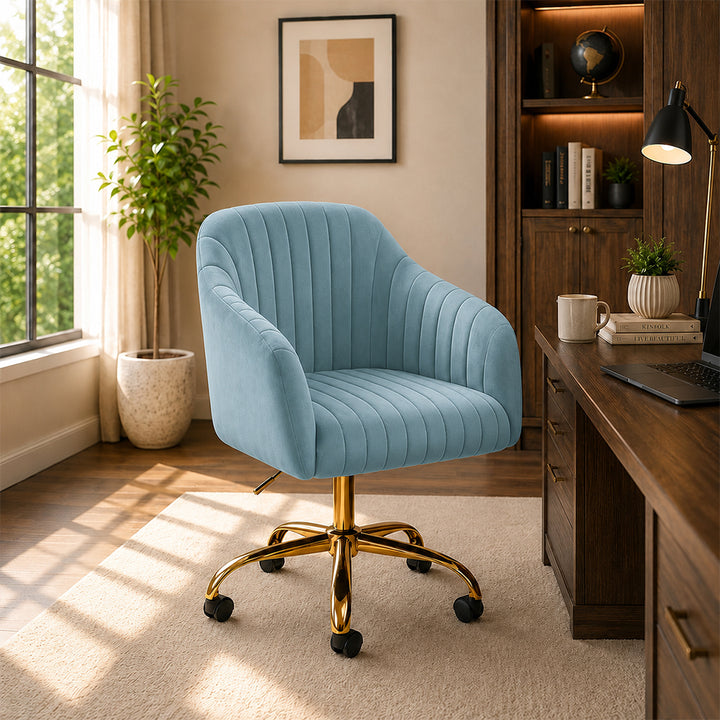 Louise Office Chair| Sky Blue
