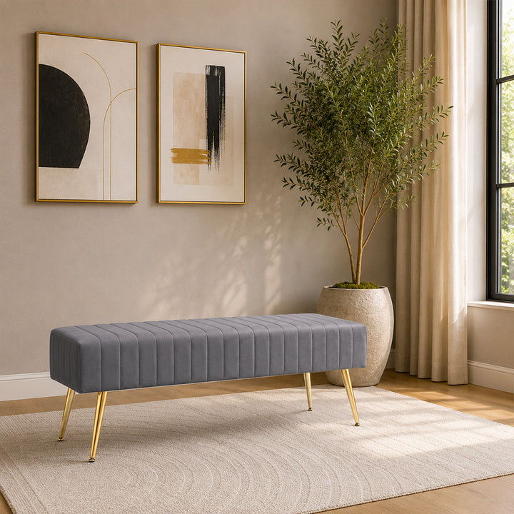 Doe Buck rule bench|Grey