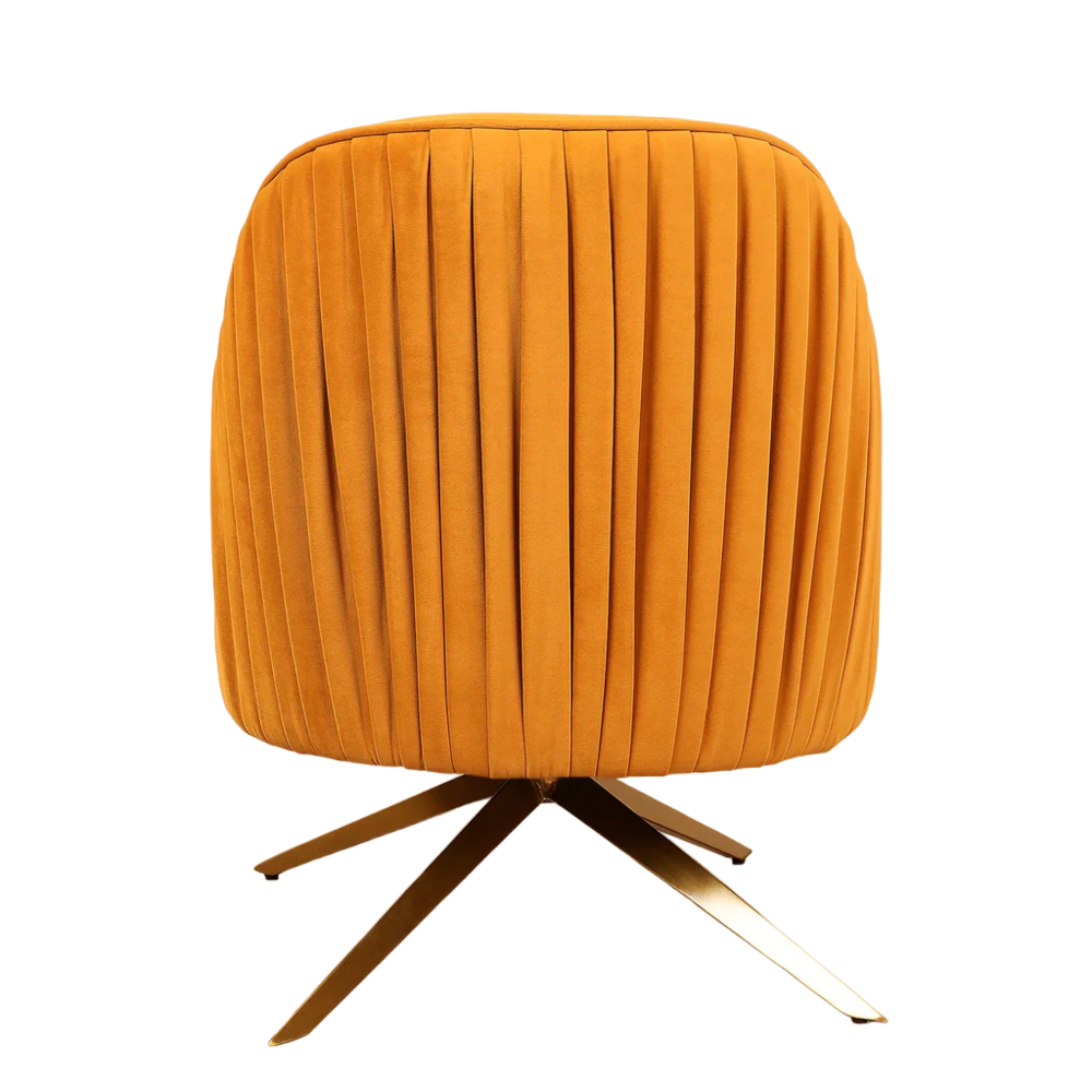 Gladden Revolving Accent Chair Mustard | Swivel Accent Chair Mustard Yellow