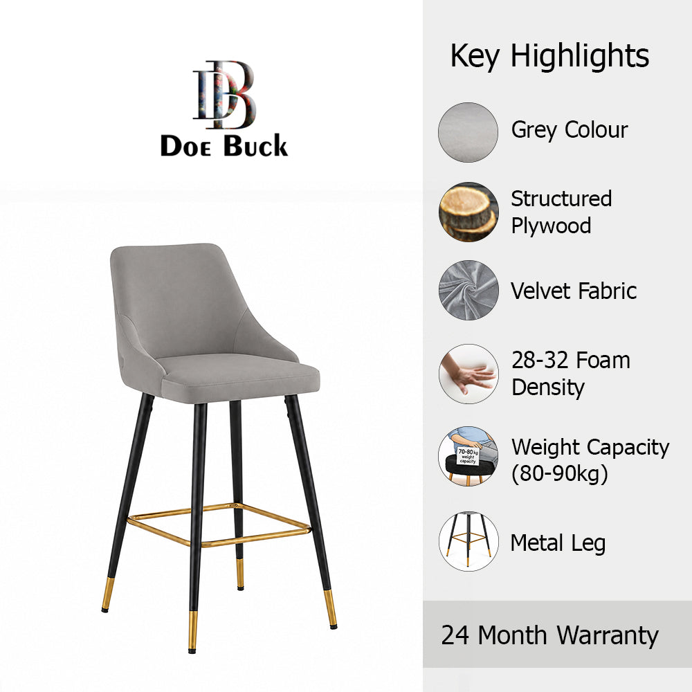 DoeBuck Davan Barstool|Grey