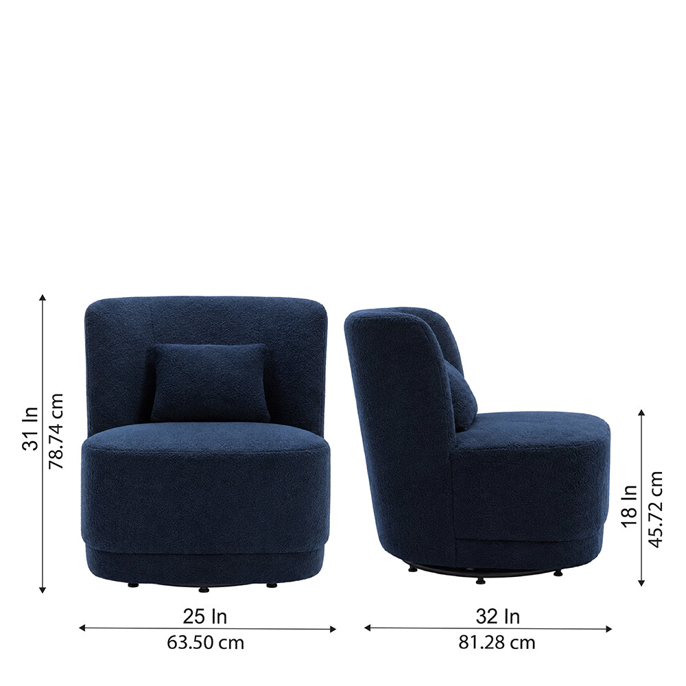 Doe Buck Schillar Lounge Chair|Blue