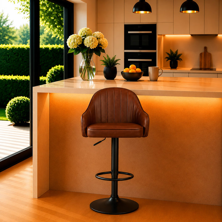 DoeBuck Fressia Barstool|Brown