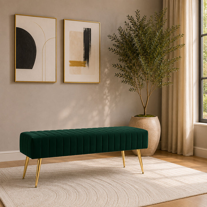 Doe Buck rule bench|Green
