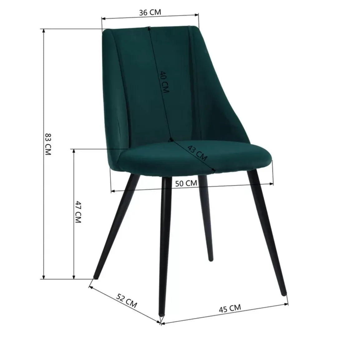 Mitzi Modern Side Chair – Green