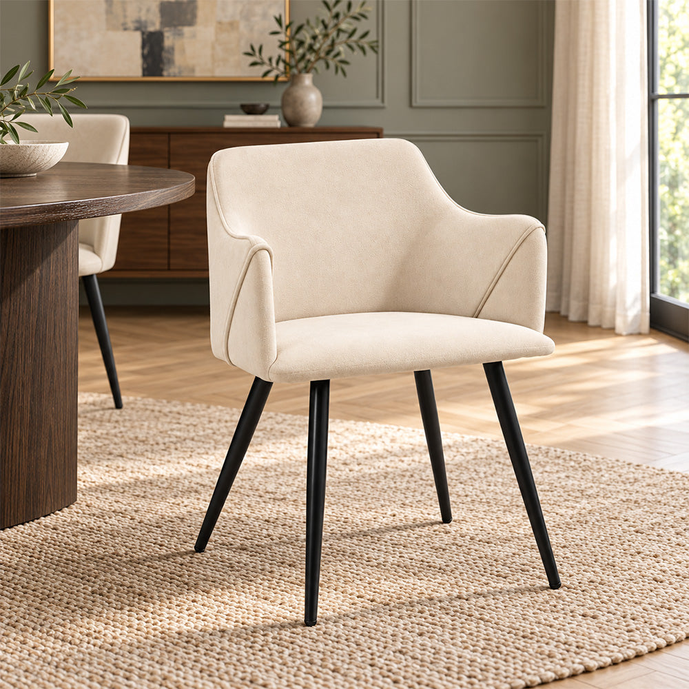 Hanner upholstered dining chair with arms
