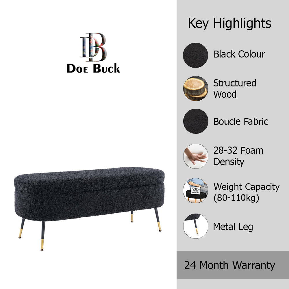 Doe Buck Hilbert bench|Black