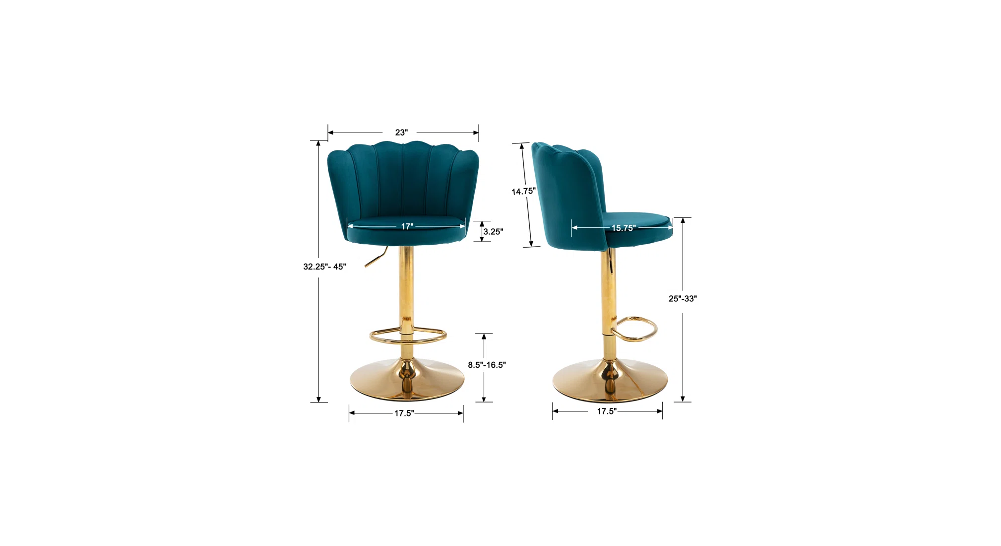 Avidan Bar Stool - Teal
