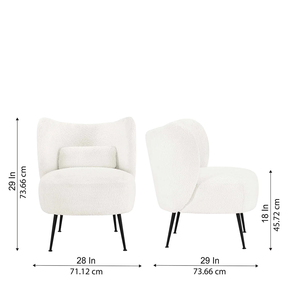 Collin Accent Chair| White