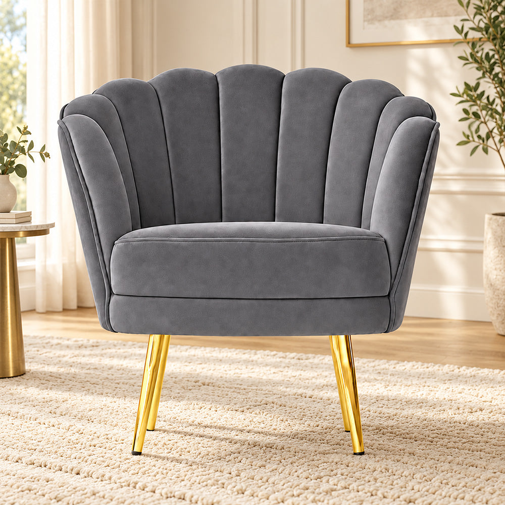 Shell Motif Accent Chair