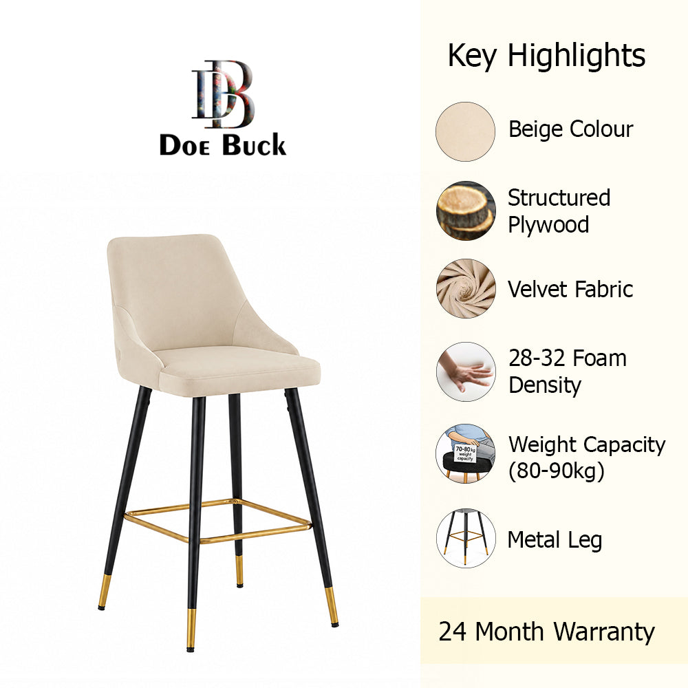 Doe Buck Davan Barstool|Beige