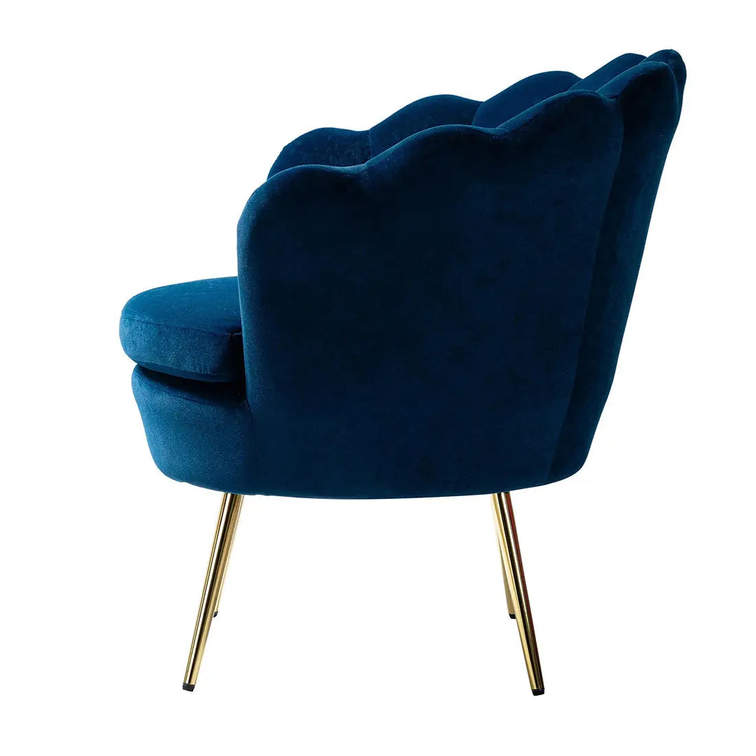 Shell Motif Accent Chair – Blue