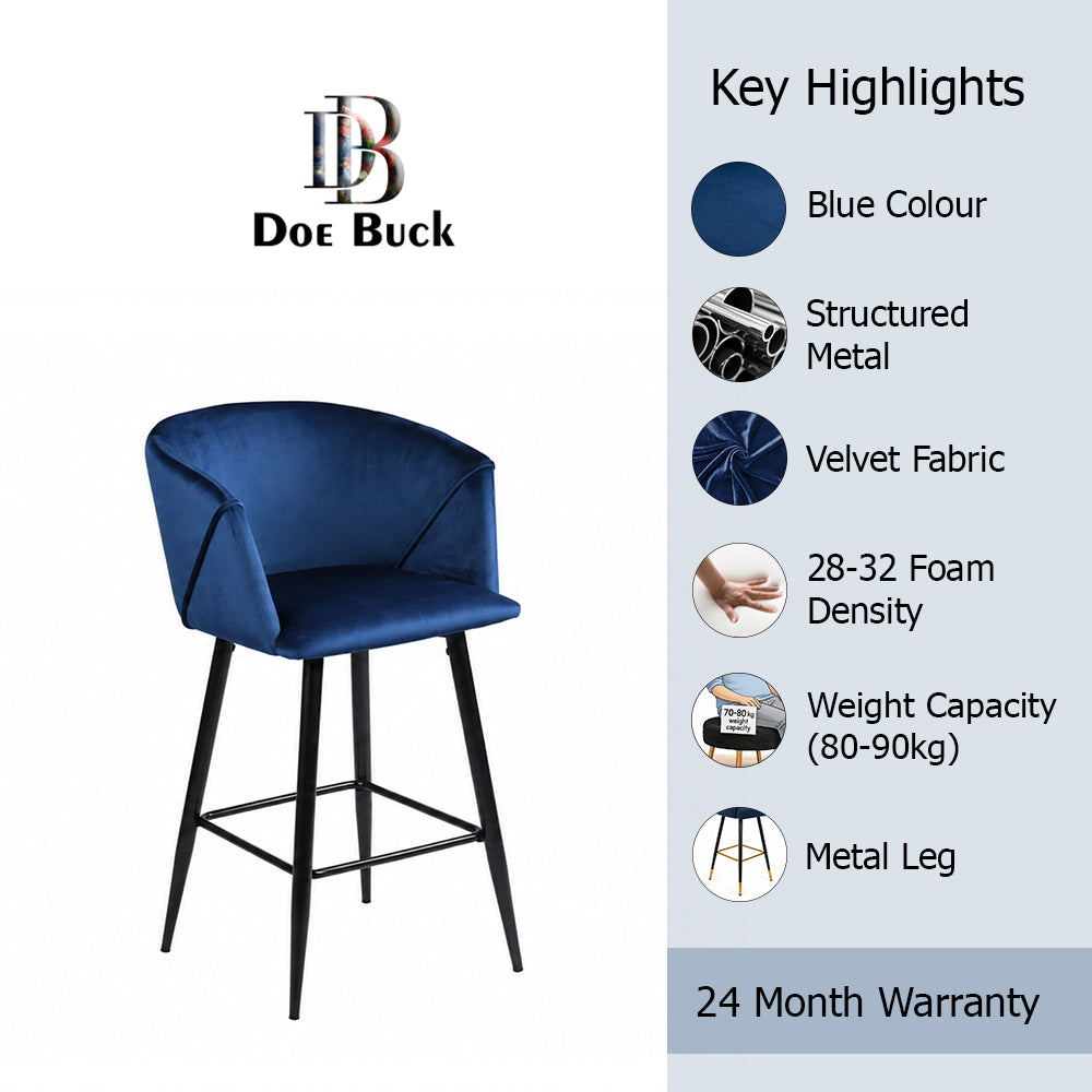 Doe Buck Clea Barstool|Blue