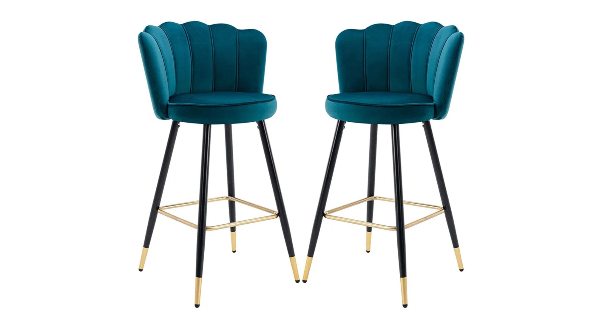 Flower Counter Stool - Teal