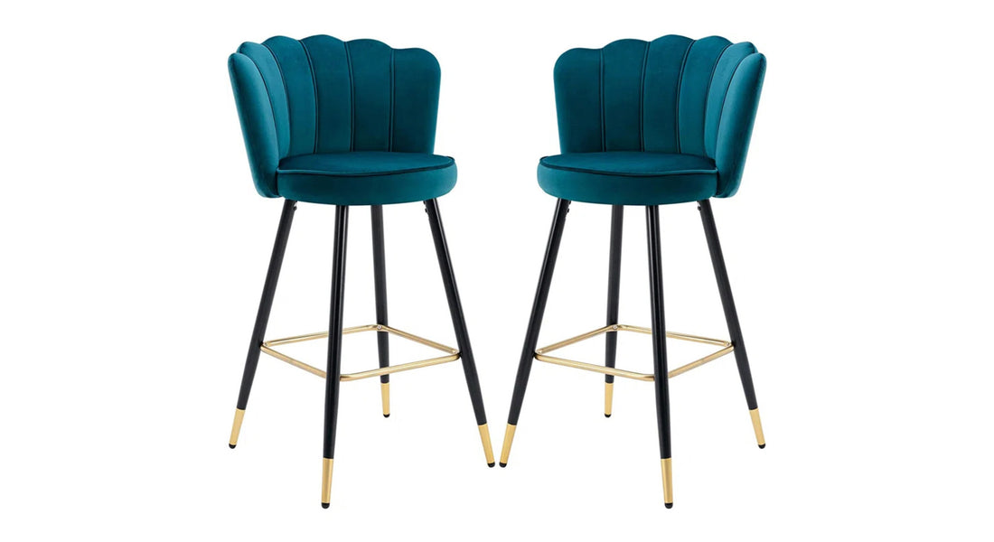 Flower Counter Stool - Teal