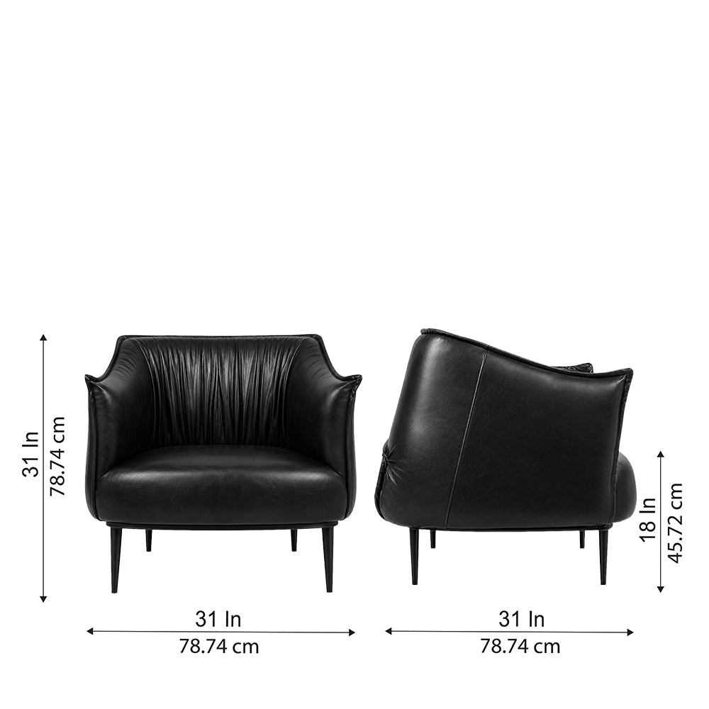 Almeda Lounge Chair| Black