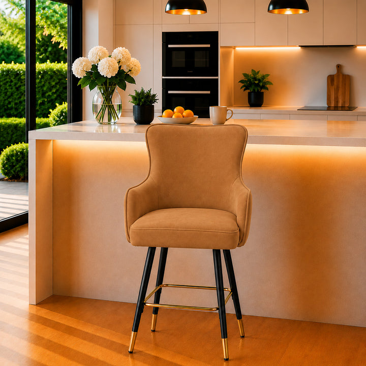 Doe Buck Nolen Barstool|Brown