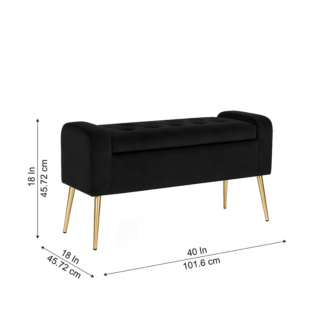 Doe Buck victoria bench|Black