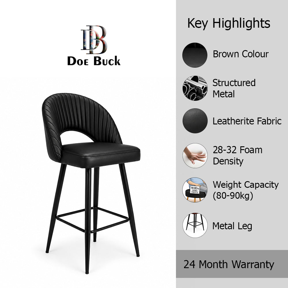 Doe Buck Elmore Bar Stool|Black