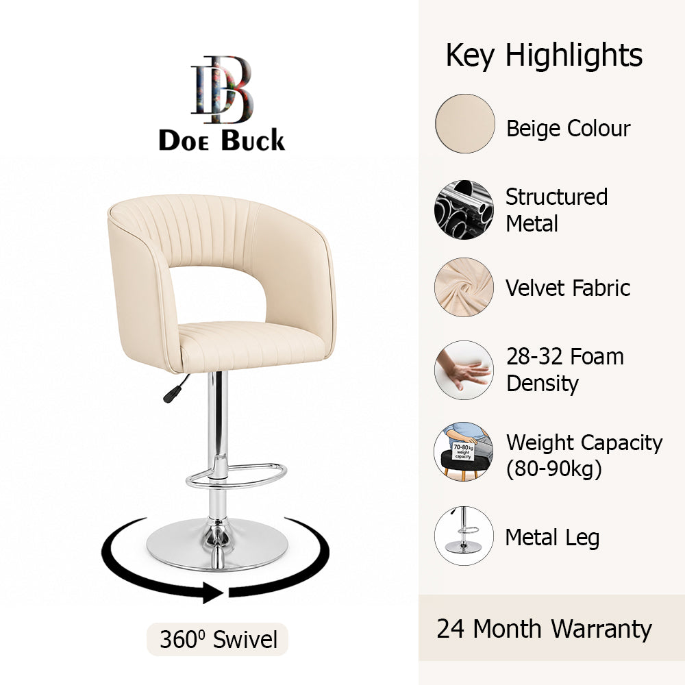 Doe Buck Dee Swiel BarStool|Beige