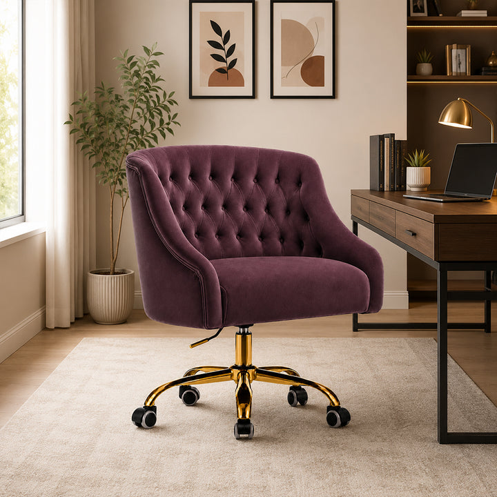 Clemence Office Chair |Purple