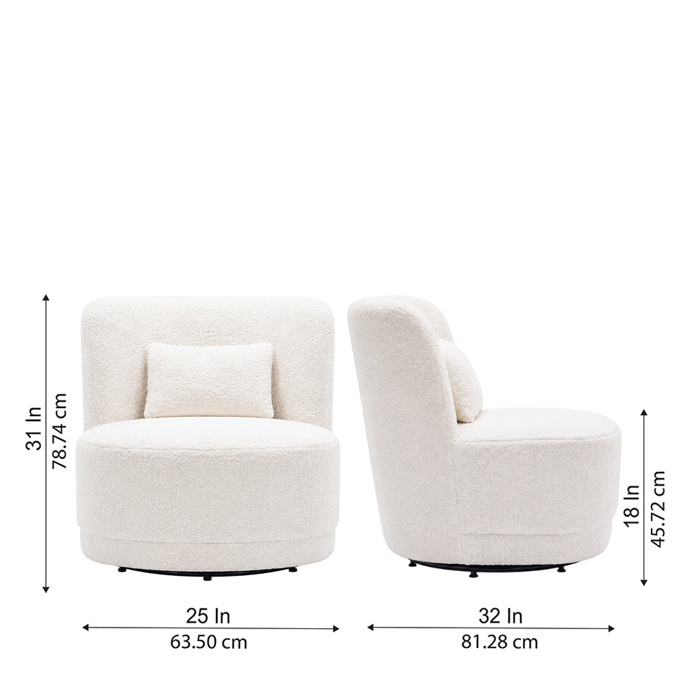 Doe Buck Schillar Lounge Chair|White