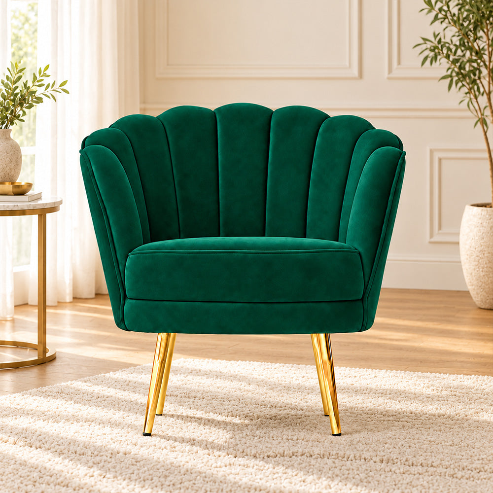 Shell Motif Accent Chair