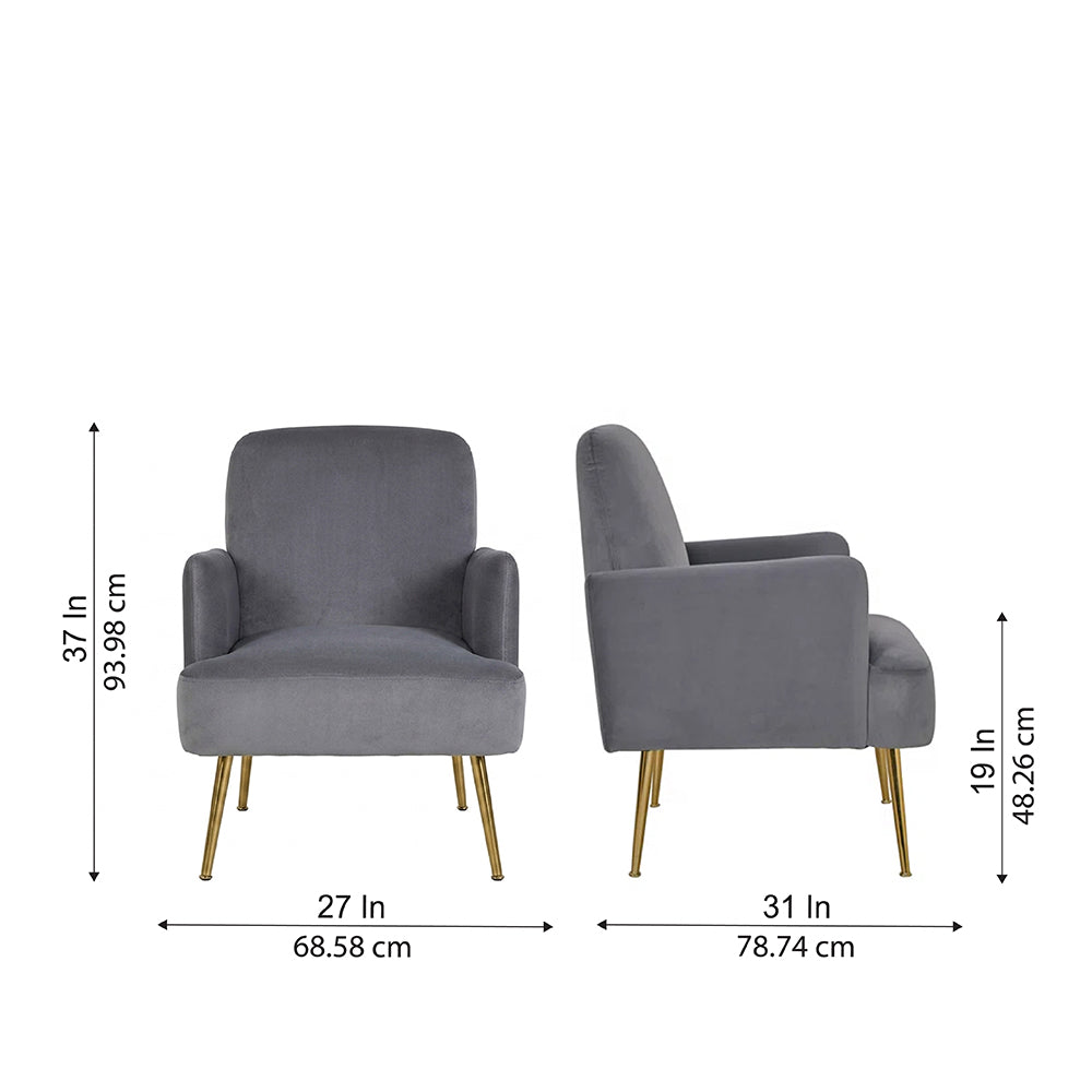 Esme Accent Chair|Grey