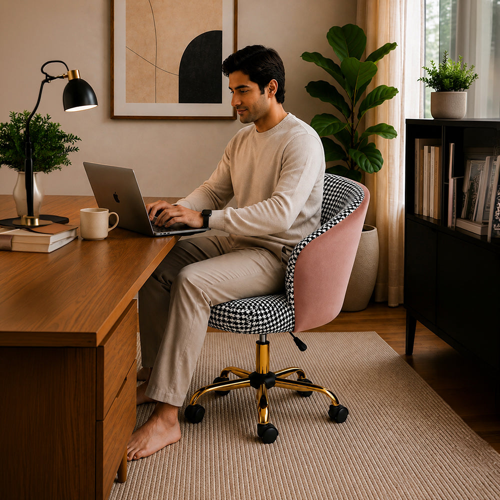 paolo Office Chair| Pink