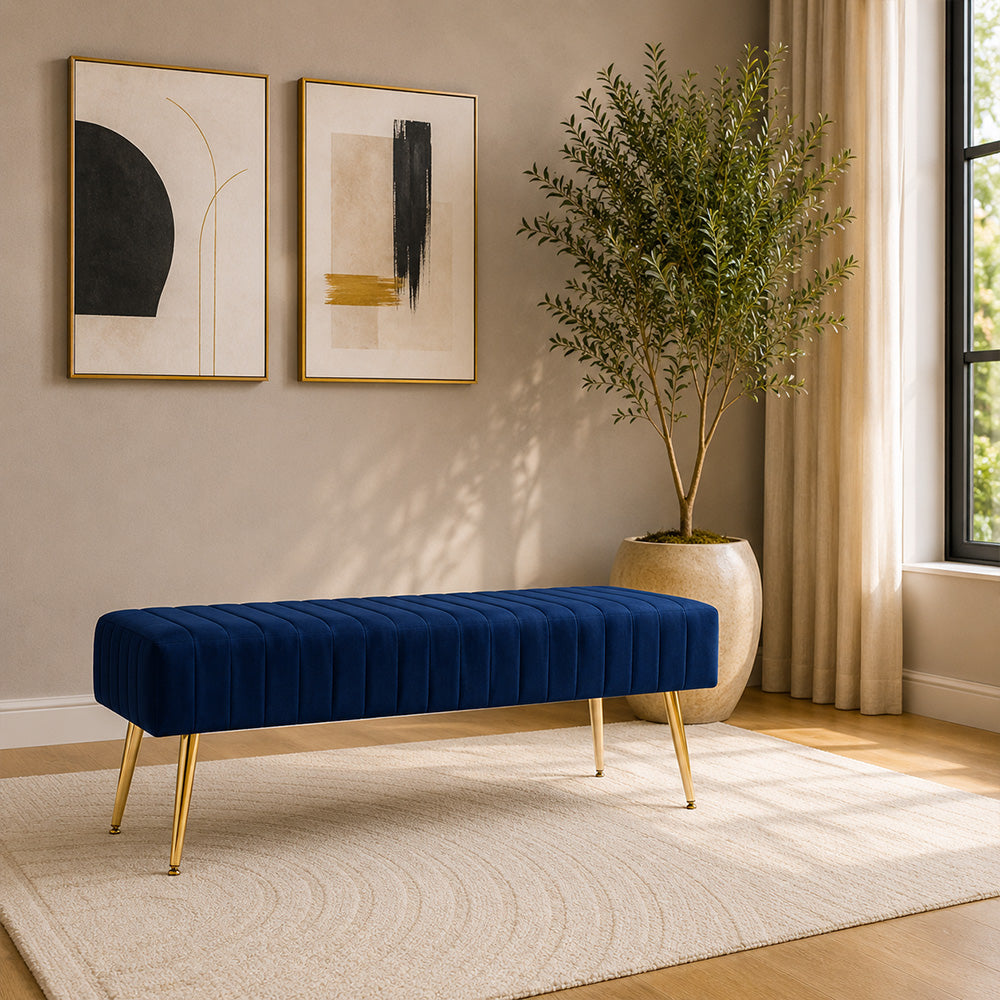Doe Buck rule bench|Blue