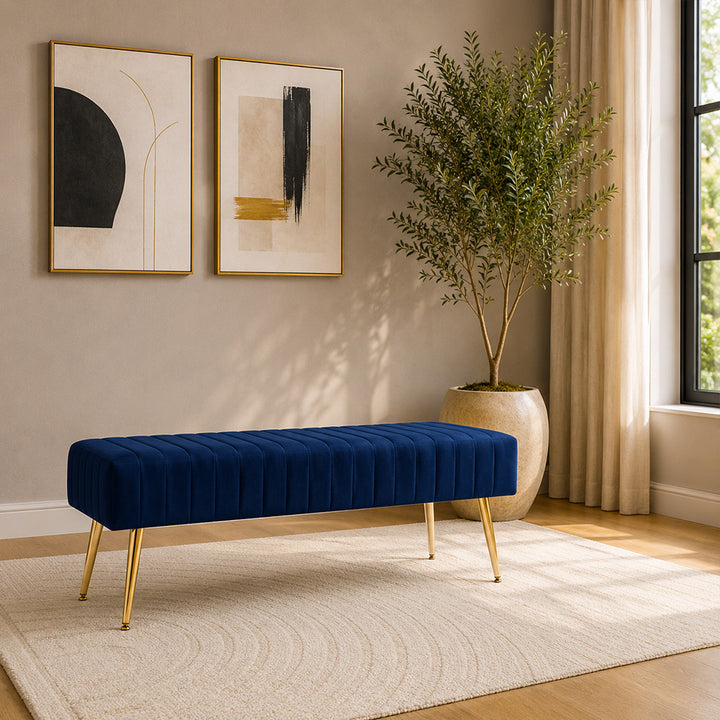 Doe Buck rule bench|Blue