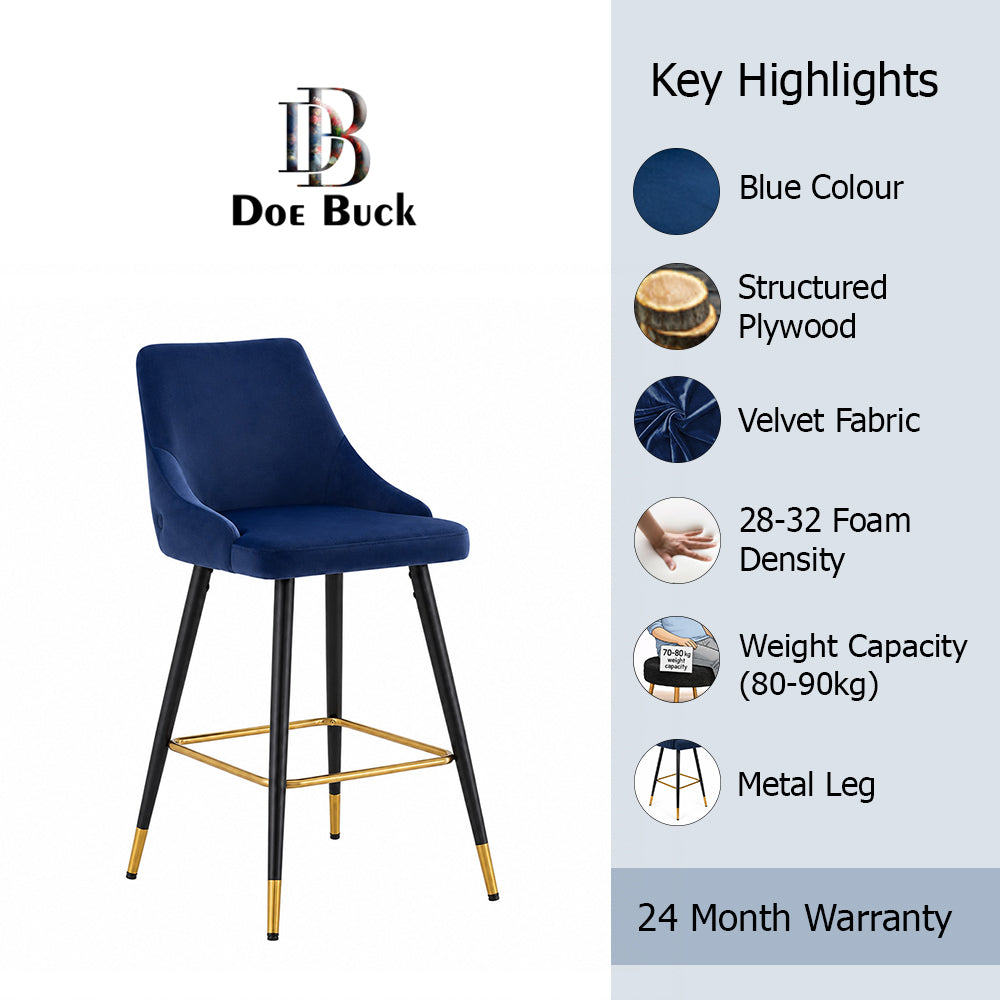 Doe Buck Davan Barstool|Blue