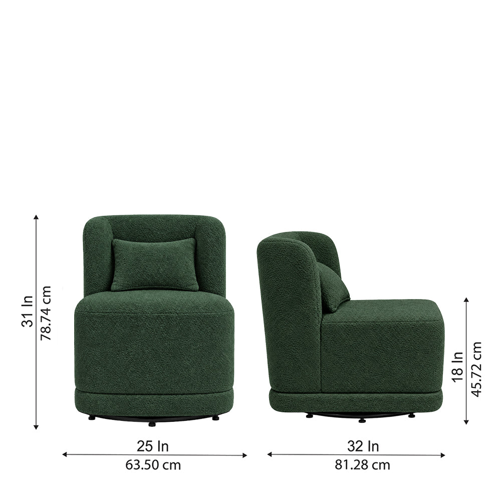 Doe Buck Schillar Lounge Chair | Green
