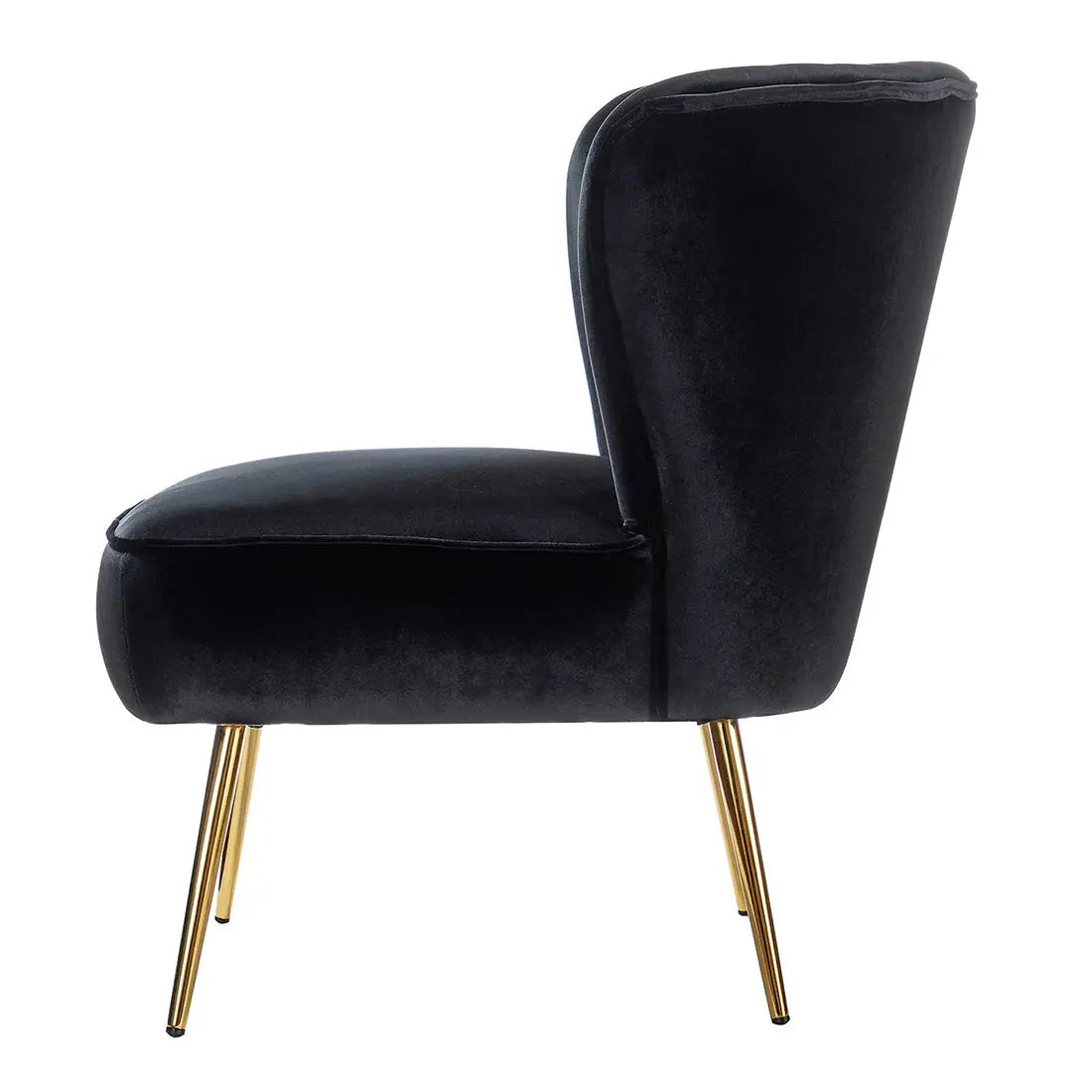 Luna Tufted Accent Chair – Black