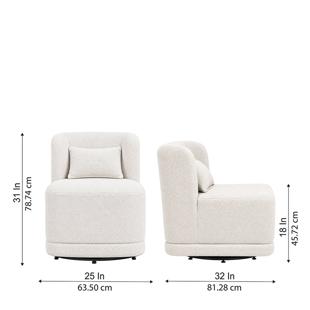 Doe Buck Schillar Lounge Chair | White