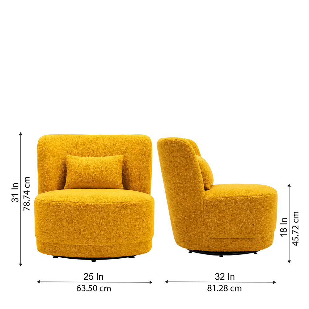 Doe Buck Schillar Lounge Chair|Yellow