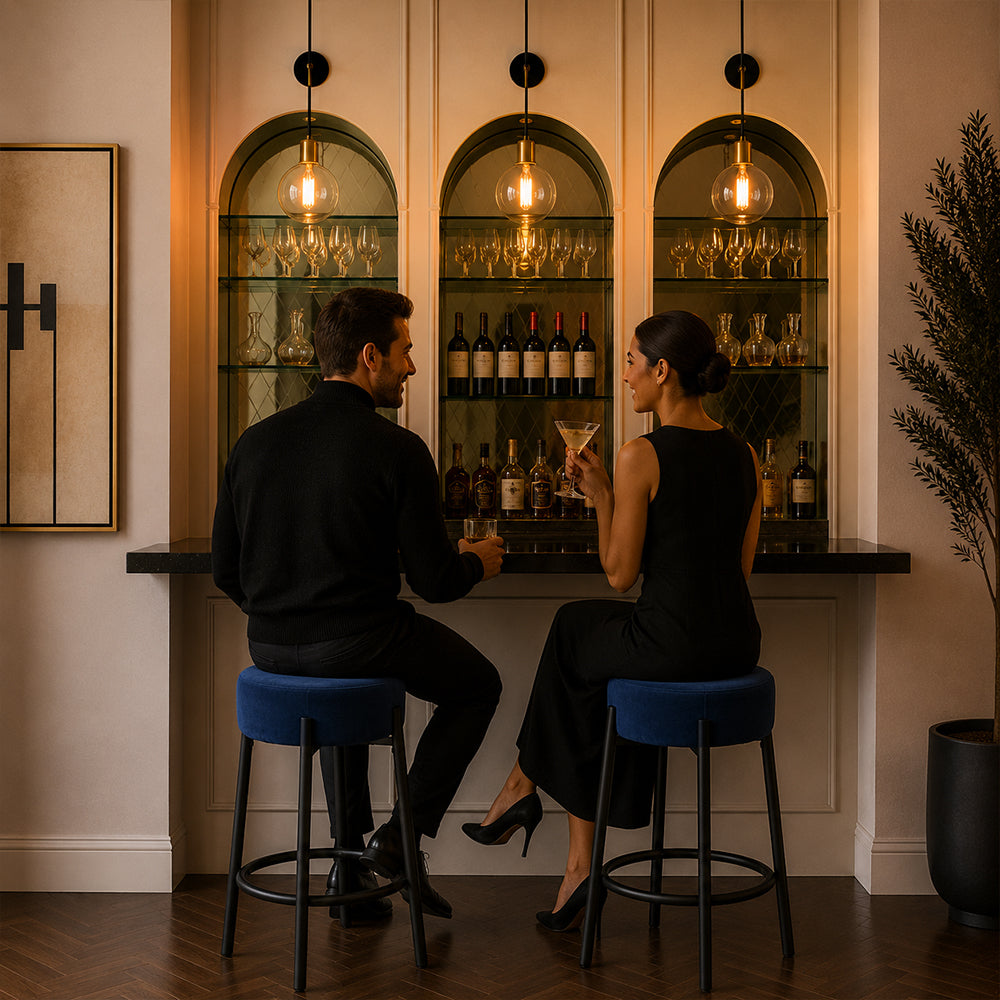 Doe Buck Barford Bar Stool|Blue