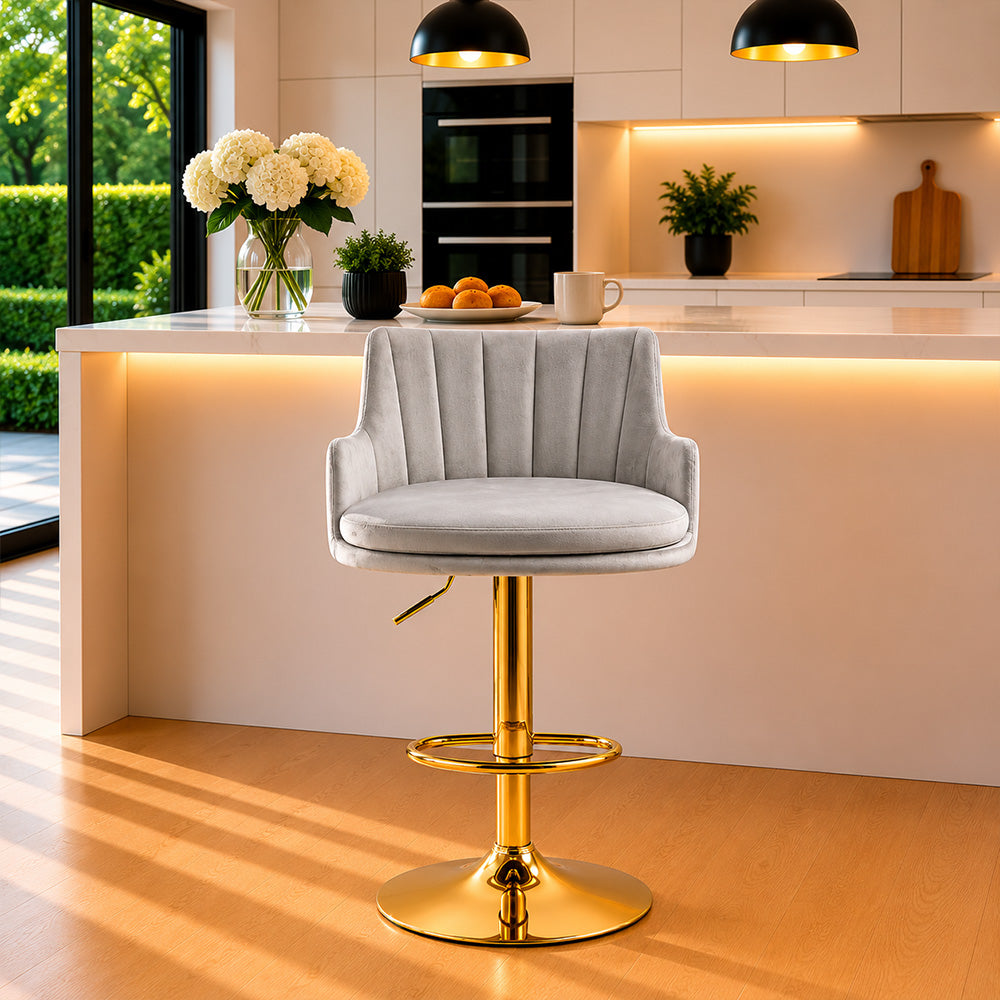 Doe Buck Oliver Barstool|Grey