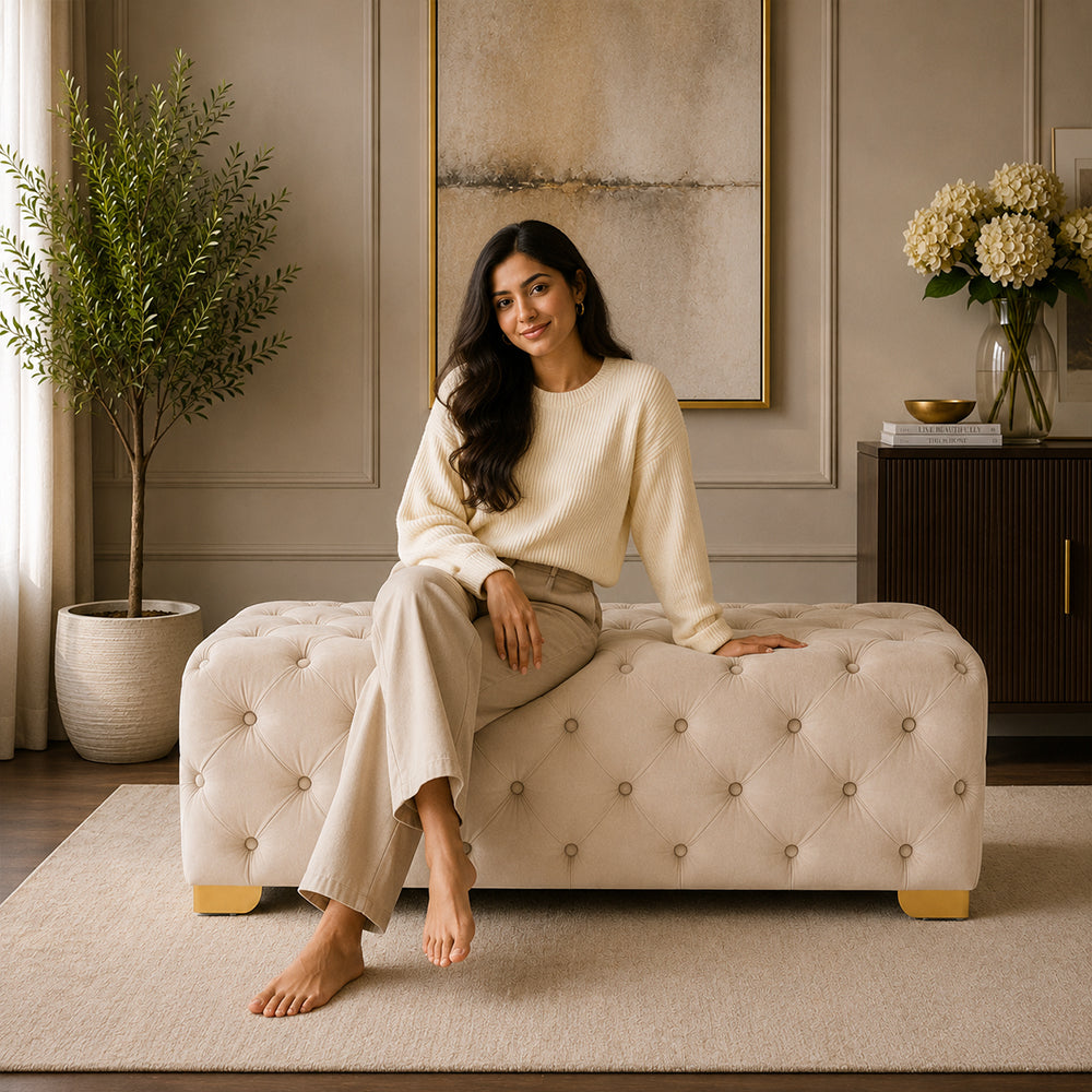 Doe Buck velora bench|Beige