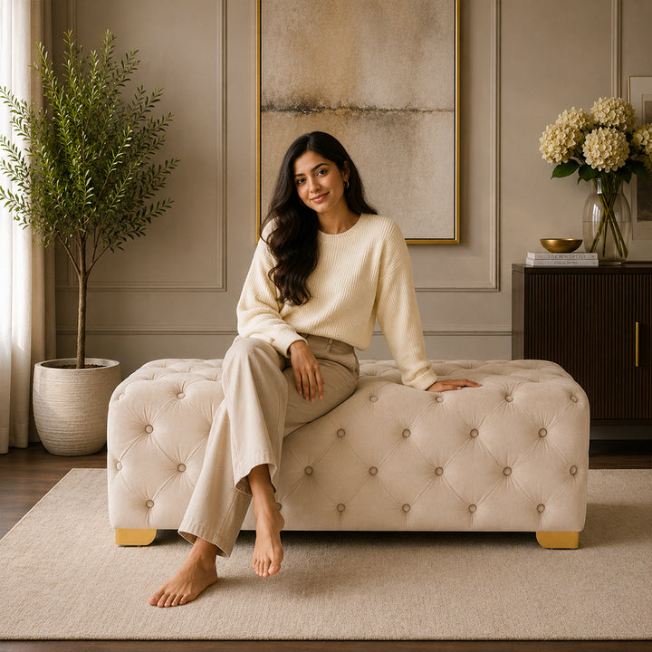 Doe Buck velora bench|Beige