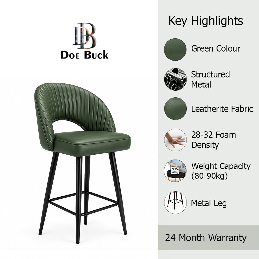 Doe Buck Elmore Bar Stool|Green
