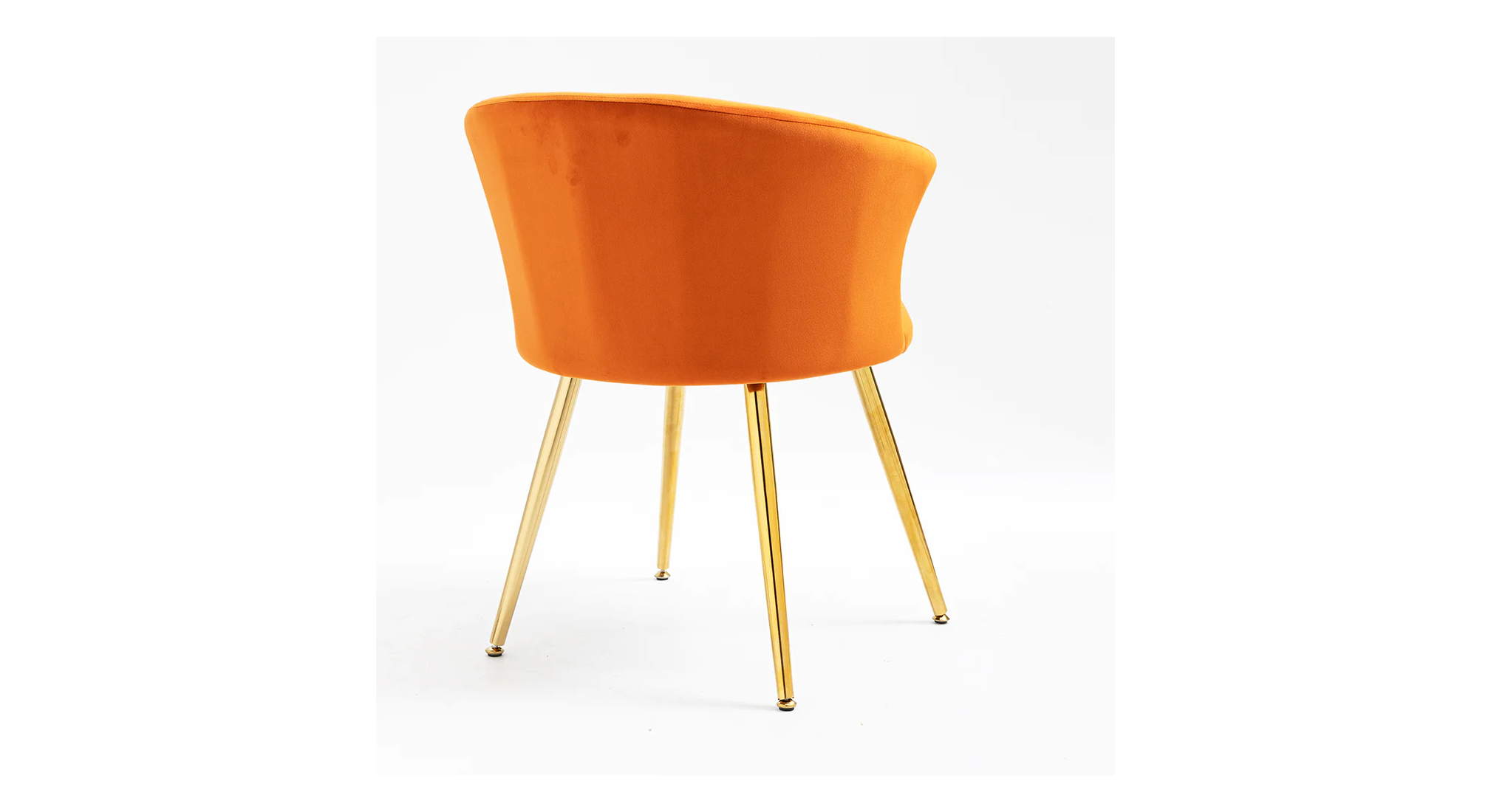 Marwood Accent Chair Orange | Modern Wooden Accent Chair Burnt Orange
